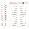 10 Pack Temporary Eyebrow Tattoos Waterproof Eyebrow Stickers, False Tattoos Hair Like Peel Off Instant Transfer Brows For Women And Men | Natural Strokes, Shaping (curved, ash brown) view 1