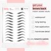 10 Pack Temporary Eyebrow Tattoos Waterproof Eyebrow Stickers, False Tattoos Hair Like Peel Off Instant Transfer Brows For Women And Men | Natural Strokes, Shaping (curved, ash brown) view 2