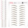 10 Pack Temporary Eyebrow Tattoos Waterproof Eyebrow Stickers, False Tattoos Hair Like Peel Off Instant Transfer Brows For Women And Men | Natural Strokes, Shaping (curved, medium brown) view 1