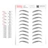 5 Pack Temporary Eyebrow Tattoos Waterproof Eyebrow Stickers, False Tattoos Hair Like Peel Off Instant Transfer Brows For Women And Men | Natural Strokes, Shaping (curved, black) view 1