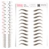 10 Pack Temporary Eyebrow Tattoos Waterproof Eyebrow Stickers, False Tattoos Hair Like Peel Off Instant Transfer Brows For Women And Men | Natural Strokes, Shaping (arched, brown) view 1