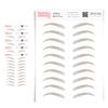 5 Pack Temporary Eyebrow Tattoos Waterproof Eyebrow Stickers, False Tattoos Hair Like Peel Off Instant Transfer Brows For Women And Men | Natural Strokes, Shaping (curved, ash brown) view 1