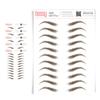 5 Pack Temporary Eyebrow Tattoos Waterproof Eyebrow Stickers, False Tattoos Hair Like Peel Off Instant Transfer Brows For Women And Men | Natural Strokes, Shaping (arched, brown) view 1