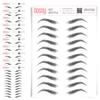 10 Pack Temporary Eyebrow Tattoos Waterproof Eyebrow Stickers, False Tattoos Hair Like Peel Off Instant Transfer Brows For Women And Men | Natural Strokes, Shaping (arched, black) view 1