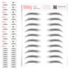 10 Pack Temporary Eyebrow Tattoos Waterproof Eyebrow Stickers, False Tattoos Hair Like Peel Off Instant Transfer Brows For Women And Men | Natural Strokes, Shaping (natural, black) view 1