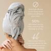 VOLO Hero Hair Towel | Super Absorbent Quick Dry Nanoweave | Reduces Dry Time by 50% | Large Wrap for All Hair Types Salt White - Tube view 4