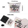 G2TUP Bug Lover Cosmetic Bag - Insect Collector Gift - Easily Distracted By Bugs White Travel Bag With Zipper view 3