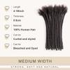 DAIXI 0.6cm and 0.4 0.8cm Options Thickness 6-18 Inch 10 Strands 100% Real Human Hair Dreadlock Extensions for Man/Women Handmade Permanent loc Extensions Bundles Can Be Dyed Bleached Curled Twisted view 2