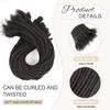 DAIXI 0.6cm and 0.4 0.8cm Options Thickness 6-18 Inch 10 Strands 100% Real Human Hair Dreadlock Extensions for Man/Women Handmade Permanent loc Extensions Bundles Can Be Dyed Bleached Curled Twisted view 3