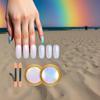MEILINDS 2 Pcs Mermaid Chrome Nail Powder Kit- 2 Colors Neon Effect Iridescent Nails Powder, Aurora Holographic Nail Glitter Rainbow Mica Powders Chrome Nail Art Dust Tip Manicure Pigment view 2