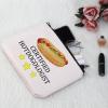 G2TUP Hot Dog Lover Gift Certified Hotdogologist Makeup Bag Hot Dogs Cosmetic Bag Food Lover Gift Sausages Lover Gift Zipper Travel Pouch (Certified Hotdogologist White Bag) view 4