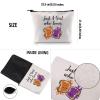 G2TUP Peanut Butter and Jelly Lover Gift Just A Girl Who Loves Peanut Butter and Jelly Makeup Bag Sandwich Lover Cosmetic Bag (Peanut Butter and Jelly White Bag) view 3