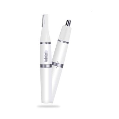 Feilx Ear and Nose Hair Trimmer Clipper, Nostril Nasal Hair Cleaning System,2 in 1 Lightweight Waterproof Hair and Beard Clippers for Easy Cleansing for Men Women, Battery-Operated Trimmer withDual Ed