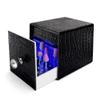 Nail Drill Bit Holder,Blue UV Light Box for Grinding Heads Dustproof Stand Displayer Acrylic 48 Holes Nail Salon Organizers Manicure Tools with USB Charging, Black (Not Inlcude Drill Bits) view 1