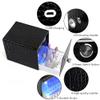 Nail Drill Bit Holder,Blue UV Light Box for Grinding Heads Dustproof Stand Displayer Acrylic 48 Holes Nail Salon Organizers Manicure Tools with USB Charging, Black (Not Inlcude Drill Bits) view 4