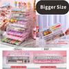 Cq acrylic 2 Pack Clear Stackable Storage Drawers for Vanity,Stackable 6 Drawers Desktop Organizer With Drawers,Cute Desk Storage for Office,Jewelry,Hair Clip,Beauty,Skincare and Make Up Organizers view 4