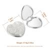 AsAlways Rhinestone Compact Pocket Mirror Portable Travel Cute Cosmetic Mirror Folding Handheld Double-Sided 1x/2x Magnifying Purse Mirror (Silver) view 2