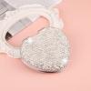 AsAlways Rhinestone Compact Pocket Mirror Portable Travel Cute Cosmetic Mirror Folding Handheld Double-Sided 1x/2x Magnifying Purse Mirror (Silver) view 4