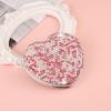 AsAlways Rhinestone Compact Pocket Mirror Portable Travel Cute Cosmetic Mirror Folding Handheld Double-Sided 1x/2x Magnifying Purse Mirror (Pink) view 4