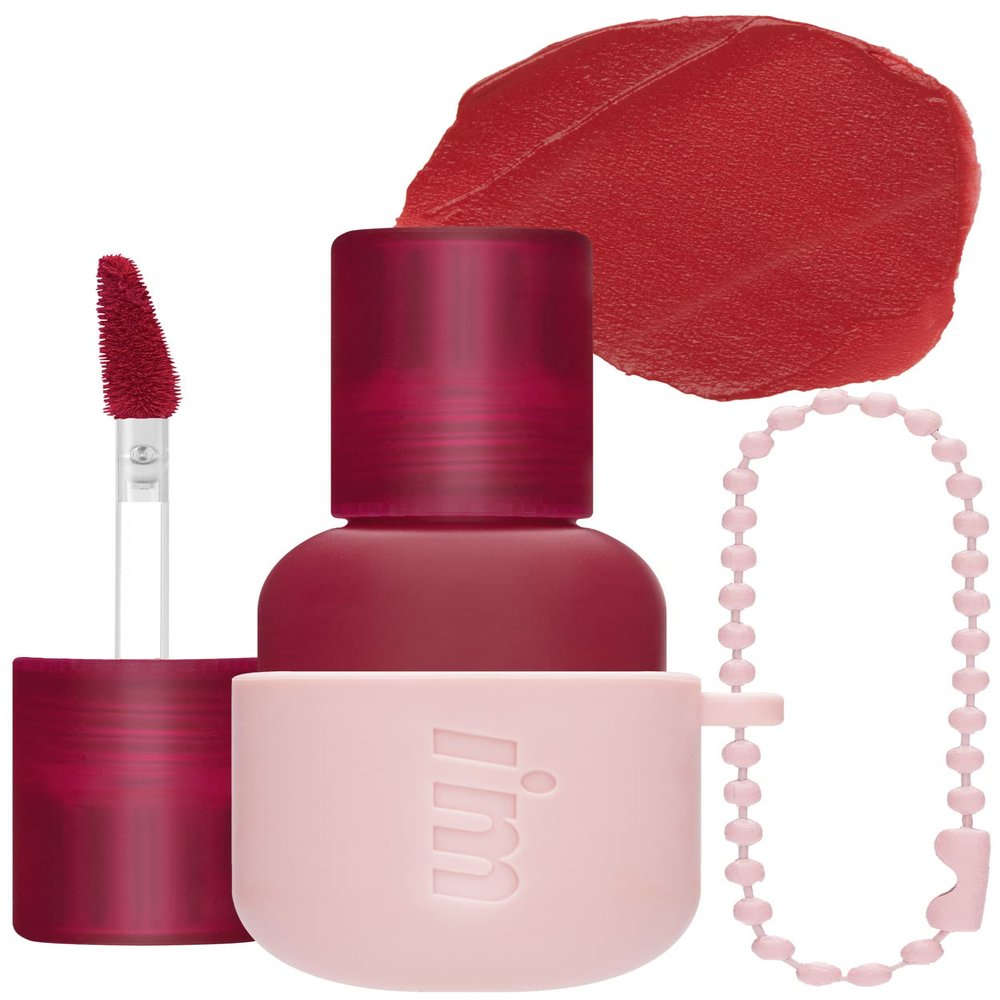 I'M MEME Color Key Ring Velvet Lip Tint - 06 Berry Pink | Long Lasting Lip Stain, Matte Finish, Smooth Texture, Kbeauty, Cute Korean Makeup, Compact, Portable Keychain, Travel-Friendly, Gift, 2.8g