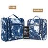Narwey Hanging Toiletry Bag for Women Travel Makeup Bag Organizer Toiletries Bag for Cosmetics Essentials Accessories (Large, Blue Lotus) view 2