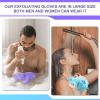 Karenhi 2 Pcs Honeycomb Exfoliating Glove Bath Mitt Body Spa Scrubber, Honeycomb Exfoliator Glove for Body Shower, Scrubber Sponge Shower Loofah, Quick Drying(Blue,purple) view 2
