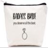 LIBIHUA Bride Gift,Engagement Gift,Bride to Be,Newly Engaged,Bridal Shower Present,Bachelorette Party Present for Woman Best Friends-Bride Tribe-Makeup Bag Cosmetic Bag Travel Pouch view 1