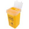 Ciieeo Blade Dispenser Case Disposable Razor Blade Disposal Case Barber Shop Storage Bank Container for Used Razor Blades Broken Cutter Devices Old Waste Blades Yellow view 1
