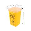 Ciieeo Blade Dispenser Case Disposable Razor Blade Disposal Case Barber Shop Storage Bank Container for Used Razor Blades Broken Cutter Devices Old Waste Blades Yellow view 2