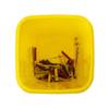 Ciieeo Blade Dispenser Case Disposable Razor Blade Disposal Case Barber Shop Storage Bank Container for Used Razor Blades Broken Cutter Devices Old Waste Blades Yellow view 3
