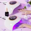 72W UV LED Nail Lamp, 2026 New Upgrade UV Light for Gel Nails with 18 Beads, 3 Timer Nail Dryer, LCD Display, Auto Sensor, Professional Nail Lamps for Gel Polish  Perfect Christmas Gifts, White Lamp view 3