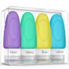 Dot&Dot Leak Proof Toiletry Bottles - 4 Pack Silicone Travel Bottles - Shampoo & Conditioner Bottles with TSA Quart Bag - 1 oz Travel Size view 1