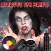 BOBISUKA Demonic Special Effects SFX Halloween Makeup Kit - 5 Colors Bruise Makeup Face Body Painting Palette + Scar Wax with Spatula Tool + Fake Blood Splatter Spray + Fake Blood Cream +Stipple Spong view 2