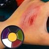 BOBISUKA Demonic Special Effects SFX Halloween Makeup Kit - 5 Colors Bruise Makeup Face Body Painting Palette + Scar Wax with Spatula Tool + Fake Blood Splatter Spray + Fake Blood Cream +Stipple Spong view 3