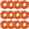 IVARYSS Orange Scrunchies, Premium Velvet Soft Fall Hair Scrunchy, Halloween Thick Elastic Bands, Hair Accessories for Women and Girls, 12 Pack view 1