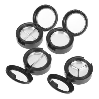 SOLUSTRE 4pcs Multi-compartment Eyeshadow and Lipstick Makeup Container Empty Palette Lid for Blusher and Cosmetic Storage