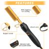 Electric Hot Comb Hair Straightener, Deluxe Electrical Straightening Comb Curling Iron for Natural Black Wigs, Hot Comb Electric for Wigs Pressing Combs with Wig Glue Melting Spray Hair Wax Stick view 2