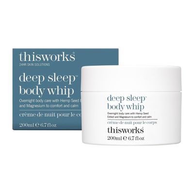THISWORKS Deep Sleep Body Whip  Ultra-Rich Nighttime Body Moisturizer with Shea Butter, Magnesium & Essential Oils  Nourishes Skin & Promotes Restful Sleep  200ml