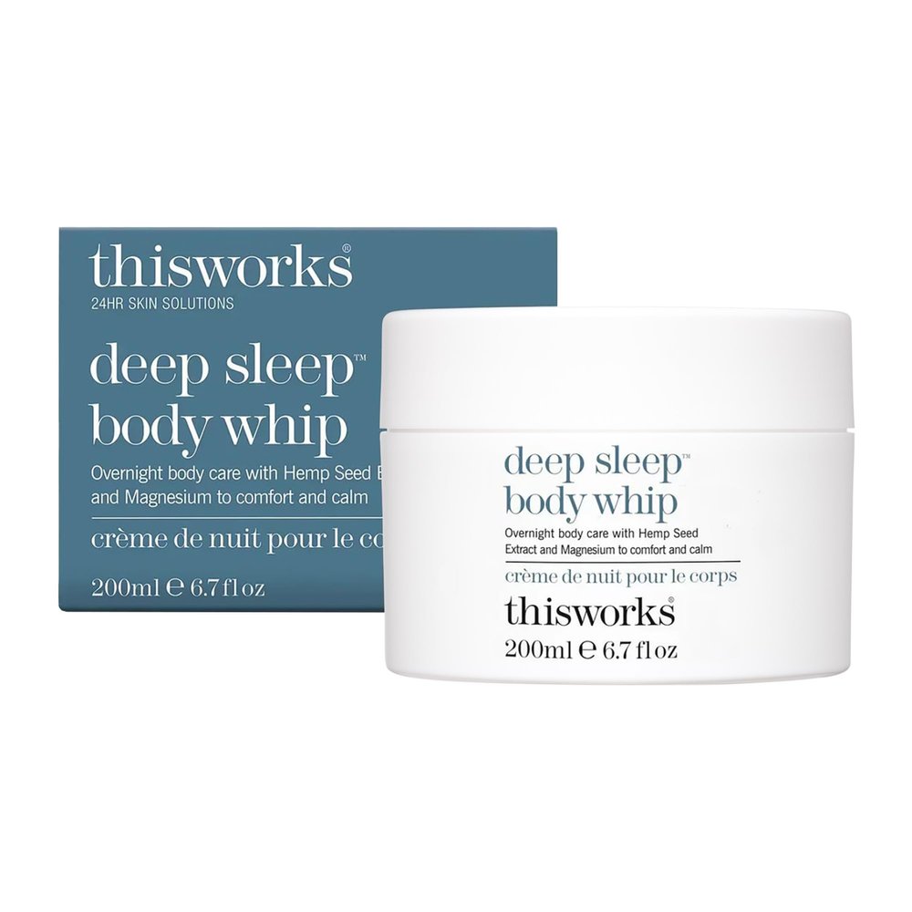 THISWORKS Deep Sleep Body Whip Ultra-Rich Nighttime Body Moisturizer with Shea Butter, Magnesium & Essential Oils Nourishes Skin & Promotes Restful Sleep 200ml