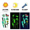 Glow in the Dark Tattoos, ACSAUMMY 12 Sheet Neon Tattoo Makeup Fake Tattoos Rave Festival Accessory Temporary Tattoo for Women Men Face Arm Body Blacklight Butterfly Tattoo Adult Party Supplies view 3