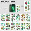 Glow in the Dark Tattoos, ACSAUMMY 12 Sheet Neon Tattoo Makeup Fake Tattoos Rave Festival Accessory Temporary Tattoo for Women Men Face Arm Body Blacklight Butterfly Tattoo Adult Party Supplies view 4
