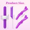 7 Pieces Hair Braiding Tools Magnetic Pin Wristband and 2 Pieces Stainless Steel Pintail Rat Tail Comb with 4 Wide Teeth Alligator Sectioning Hair Clip for Braid Tool Braid Maker(Purple) view 2