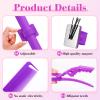 7 Pieces Hair Braiding Tools Magnetic Pin Wristband and 2 Pieces Stainless Steel Pintail Rat Tail Comb with 4 Wide Teeth Alligator Sectioning Hair Clip for Braid Tool Braid Maker(Purple) view 3