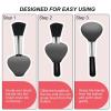 3pcs Makeup Brush Cover Portable Silicone Heart Shaped Cosmetic Brush Guard for Women Girls Reusable Protective Makeup Brush Guards for Travel Home Girls(Black) view 2