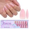 BTArtbox XCOATTIPS Natural Nail Tips - Matte Medium Almond Press On Nails Pink, Long Lasting Soft Gel Nails False Nail, Soak Off Acrylic Fake Nails Extensions for Nail Art DIY Women view 1