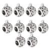 10pcs Hair Beads for Braids for Men Alloy Hollow Large Holes Beard Dreadlocks DIY Bracelet Necklace Rings Silver view 1