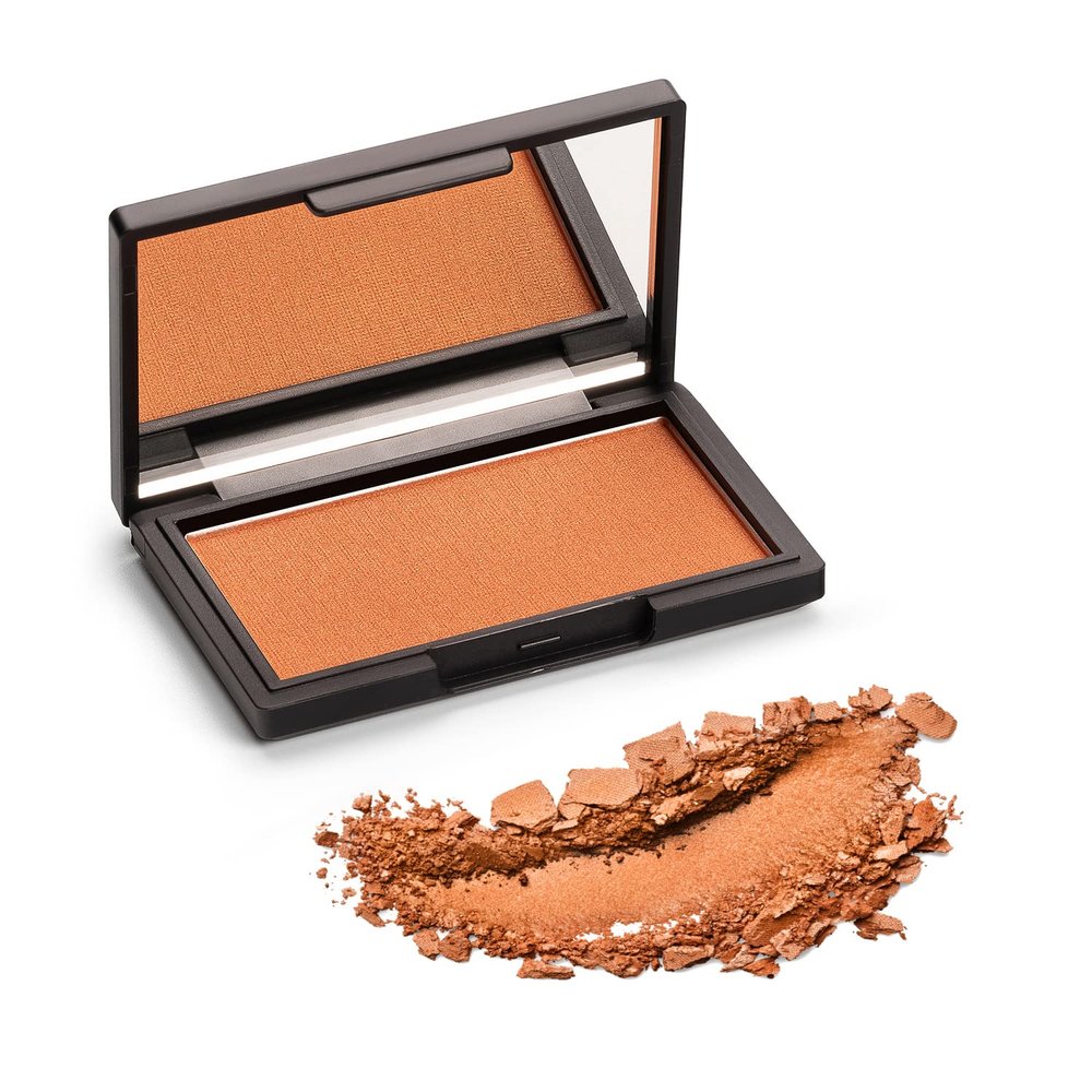 Phase Zero Makeup Powder Blusher - "Desert Storm" - 4g / 0.141 oz - Full Coverage, Natural Blush - Soft, Buildable Pink, Coral, Peach & Golden Hues