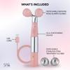 Spa Sciences ISLA Ice + Heat Contouring Roller (Face, Neck, and Dcolletage)  Including Steel + Bonus Genuine Rose Quartz Globes view 4