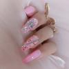 ZYBUXY bride pink press on nails Medium,coffin fake nails Artificial Salon False Nails Can Be Reused Thicken lady 24pcs view 2