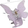 2PCS 2021 Summer Small Purple Butterfly Hair Claws Hairpin Cute Transparent Grabs Acrylic Hair Clip for Women Sweet Accessories (Color : A) view 2